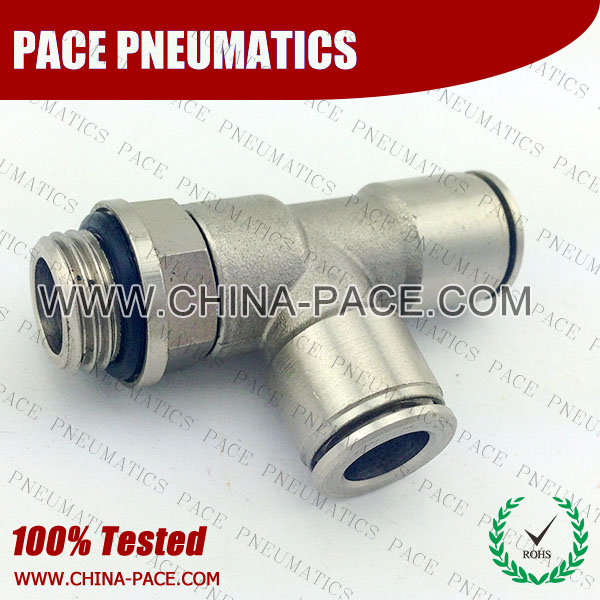 PMPD-G,All metal Pneumatic Fittings with bspp thread, Air Fittings, one touch tube fittings, Nickel Plated Brass Push in Fittings